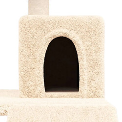 Acheter Helloshop26 Arbre à chat meuble tour grimper jouet grattage grattoir escalade plateforme avec griffoirs en sisal 82 cm crème 02_0022523