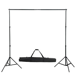 Helloshop26 Kit complet studio photo + fond noir sans coutures 3x3 m photo vidéo studio professionnel 1802013/4