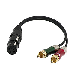 Avis 1 XLR Femelle à 2 RCA Mâle Prise Stéréo Câble Adaptateur