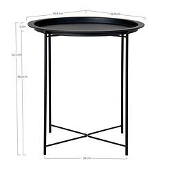 Acheter EPIKASA Table Basse Bastia, Noir, Métal, 47x47x50 cm