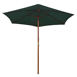 vidaXL Parasol avec poteau en bois 270 x 270 cm Vert