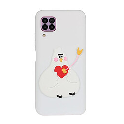 Coque en TPU + PU poupée animale enduite poussin pour votre Huawei P40 Lite 4G/Nova 6 SE/Nova 7i