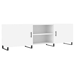 Maison Chic Meuble TV scandinave - Banc TV pour salon blanc 150x30x50 cm bois d'ingénierie -MN32804