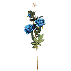 Rose Artificielle Réaliste Fleur De Soie Bleu Décoration Maison De Mariage De Partie