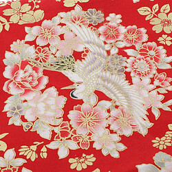 Grue De Bronzage De 1 Mètre Et Tissu Floral Pour Coudre 59 '' Peach Blossom Red