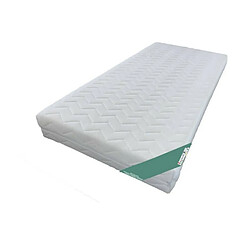 King Of Dreams Matelas 100x200 + Sommier + pieds Offerts Mousse Poli Lattex Indéformable Déhoussable Housse Lavable Hauteur 19 cm Confort