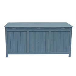 Avis Habitat Et Jardin Coffre de jardin en bois Macao - 130 x 64 x 60 cm - Bleu ciel