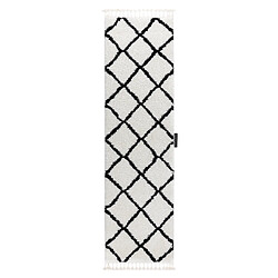 RUGSX Le tapis, le tapis de couloir BERBERE CROSS blanc - pour la cuisine, l'antichambre, le couloir 60x300 cm