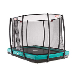 Acheter Trampoline rectangle vert enterré 330 Champion + filet - BERG