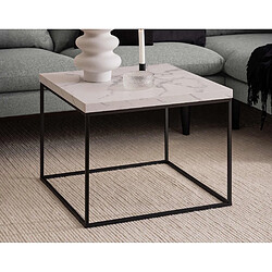 Lisa Design Alamosa - table basse - effet marbre blanc - 60 cm