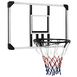 vidaXL Panneau de basket-ball Transparent 90x60x2,5 cm Polycarbonate