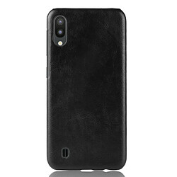 Wewoo Coque antichoc Litchi Texture PC + PU pour Galaxy M10 (Noir)