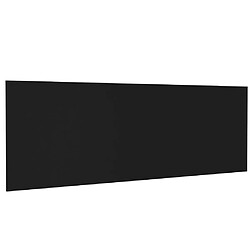 vidaXL Tête de lit murale Noir 240x1,5x80 cm Bois d'ingénierie