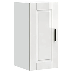 vidaXL Armoire murale de cuisine Porto blanc brillant bois ingénierie