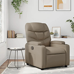 Maison Chic Fauteuil inclinable,Fauteuil luxe de relaxation Cappuccino Similicuir -MN29656