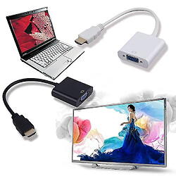 Universal 1080P HDMI mâle à VGA femelle convertisseur vidéo adaptateur câble PC DVD HDTV