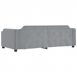 Acheter vidaXL Lit de repos sans matelas gris clair 90x200 cm tissu