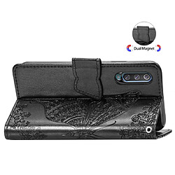 Wewoo Housse Coque Étui en cuir à rabat horizontal Butterfly Love Flowers gaufrage pour Galaxy A70avec porte-cartes et porte-cartesainsi que portefeuille et lanière noir