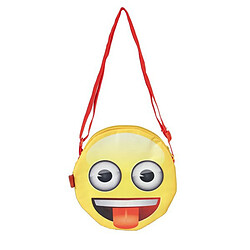 Totalcadeau Sac émoji avec fermeture éclair et sangle réglable - Sac à main emoticone pas cher