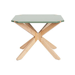 LEITMOTIV Table basse scandinave Miste - L. 60 x H. 40 cm - Vert