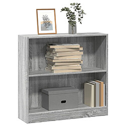 vidaXL Bibliothèque sonoma gris 80x24x76 cm bois d'ingénierie