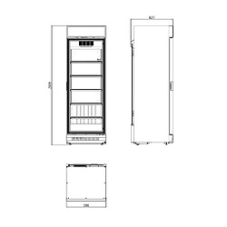 Armoire à Boissons FIZZ 42 Blanche 590x629x2006mm - IARP