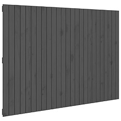 vidaXL Tête de lit murale Gris 159,5x3x110 cm Bois massif de pin