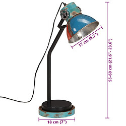 vidaXL Lampe de bureau 25 W multicolore 18x18x60 cm E27 pas cher