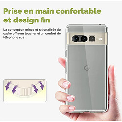 Htdmobiles Coque pour Google Pixel 7 Pro 5G - housse etui silicone gel fine + film ecran - TRANSPARENT TPU