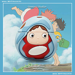 GUPBOO Airpods Coque Housse Étui Protecteur Compatible pour AirPods Pro-mignon, ponyo, poisson rouge, dessin animé, girl