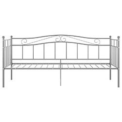 Avis vidaXL Cadre de canapé-lit sans matelas gris métal 90x200 cm