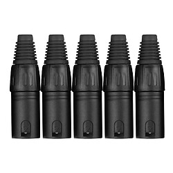 Pronomic XFPLUG noir XLR mâle - 5 pièces