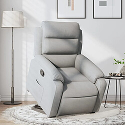 Maison Chic Fauteuil Relax pour salon, Fauteuil inclinable Gris clair Tissu -GKD34888