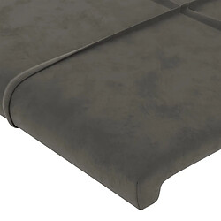 Acheter vidaXL Tête de lit avec oreilles Gris foncé 183x23x78/88 cm Velours