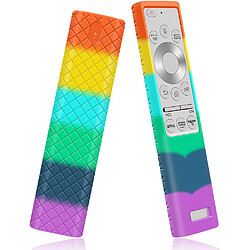 SANAG Housse De Silicone Pour Telecommande Samsung Bn59-01311G Bn59-01311B Bn59-01265A Bn59-01358B, Antiderapant etui De Protection Pour Samsung Remote(Rainbow)