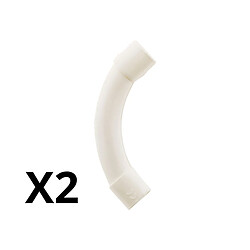 Avis Lot de 2 courbes grand rayon Ø20mm - blanc - Zenitech