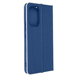 Étui Samsung A53 5G Carbone Porte-carte Support Forcell Luna Book Carbon Bleu