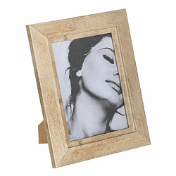 BigBuy Home Cadre photo Beige Bois Verre 21,5 x 26,5 cm