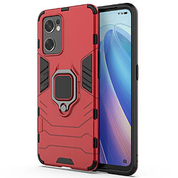 Coque en TPU antichoc, flexible avec béquille, rouge pour votre Oppo Reno7 SE 5G