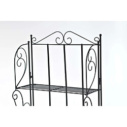 Acheter Decoshop26 Etagère avec 4 espaces de rangement 160x60 cm en métal noir 10_0003977