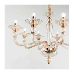 Ideal Lux Suspension Ambrée DANIELI 8 ampoules