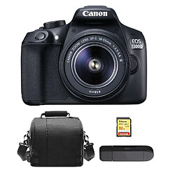 CANON EOS 1300D KIT EF-S 18-55mm F3.5-5.6 III + 32GB SD card + camera Bag + Memory Card Reader