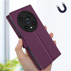 Avizar Housse Honor Magic4 Pro Clapet Portefeuille Stand Vidéo violet pas cher