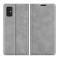 Etui en PU Toucher cutané auto-absorbé avec support gris pour votre ZTE Blade V2020 Smart