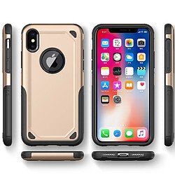 Wewoo Coque renforcée or pour iPhone X Étui de protection résistant aux chocs antichoc pas cher