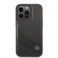 Avis Mercedes Benz Coque arrière rigide pour iPhone 14 Pro Max - cuir véritable noir