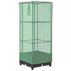 vidaXL Jardinière surélevée avec housse aspect rotin 40x40x123 cm