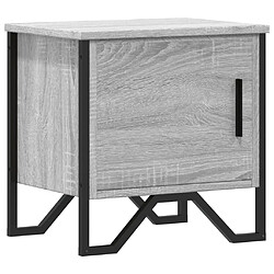 vidaXL Table de chevet sonoma gris 40x30x40 cm bois d'ingénierie