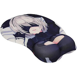 Avis BETOMSPS Tapis de souris d'ordinateur Tapis de souris de jeu Anime Tapis de souris ergonomique mignon avec support de poignet en gel, tapis de souris antidérapant (Noir)