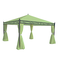 Mendler Lot de 4 côtés pour Pergola Cadiz, panneau latéral de remplacement 4x4m, polyester ~ vert